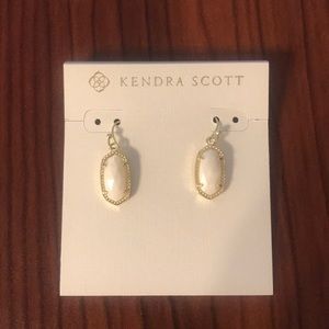 Kendra Scott Lee Gold Mother Pearl Drop Earrings